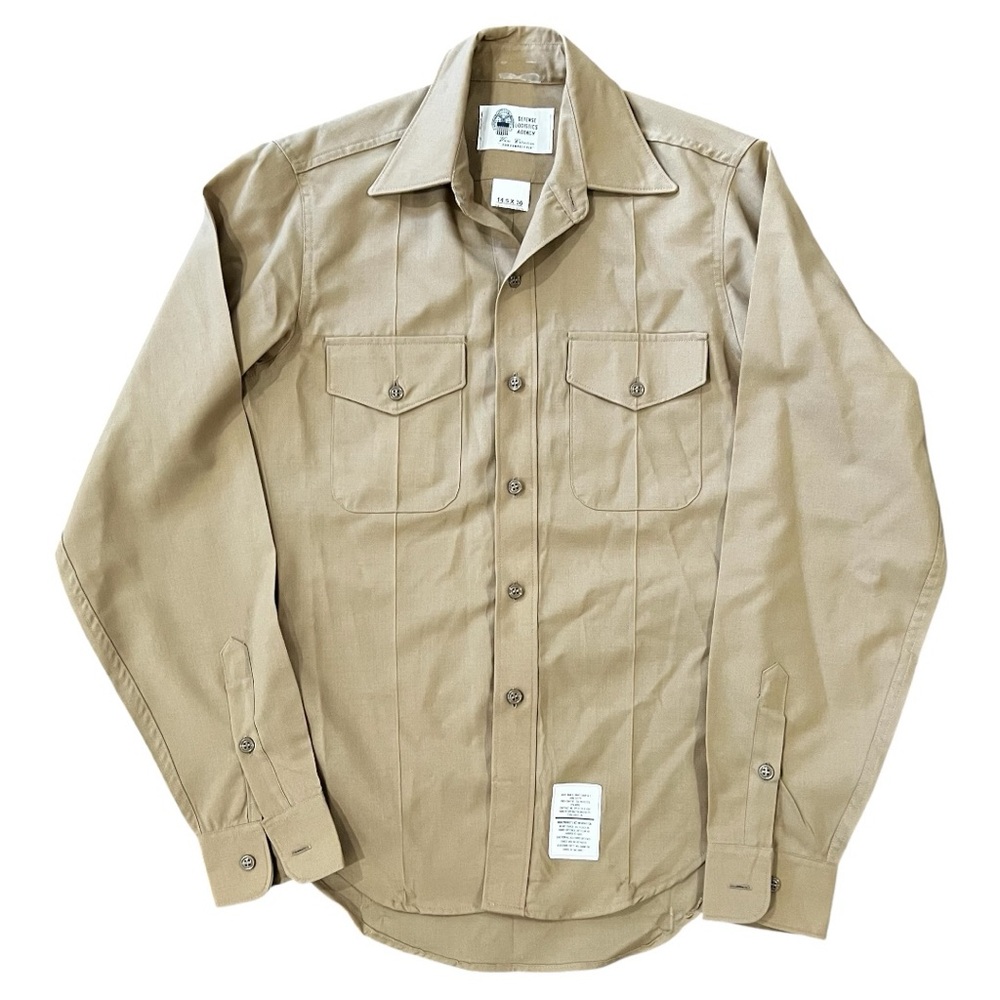 Defense Logistics Agency USMC Long Sleeve Men’s Uniform Khaki Shirt